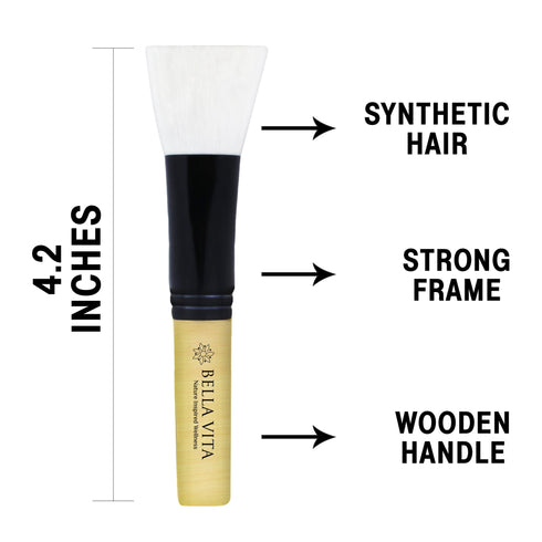 Bella Vita Organic Mini Face Pack Brush 4.2Inch